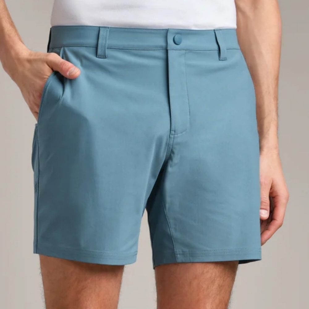 Rhone NEW 7" Commuter Shorts Waist 38 Blue Stone Color Flat Front